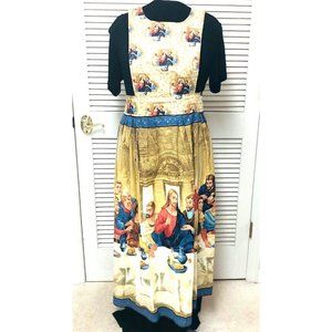 Last Supper Maxi Bib‎ Apron Women's Jesus Communion Da Vinci Wearable Art Church